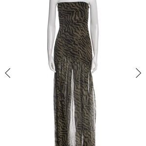 Retrofete Zebra Print Maxi Dress